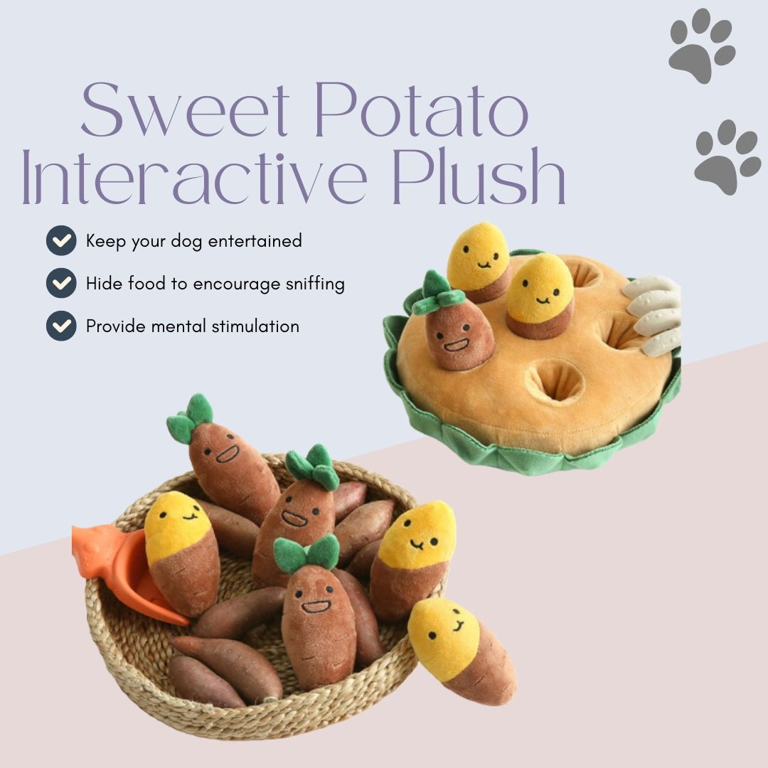 Sweet potato dog best sale toy