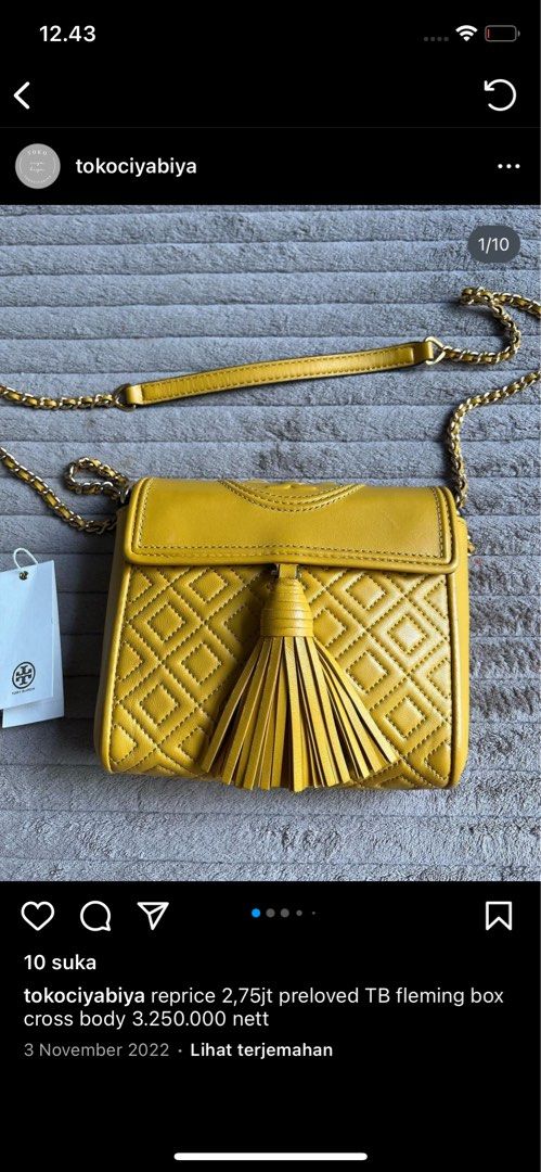 TB fleming box cross body