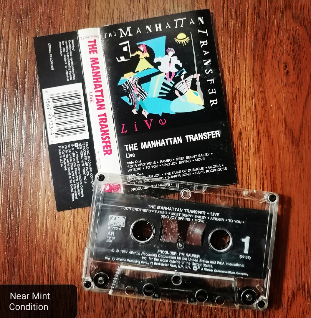 The Manhattan Transfer Live Cassette Tape Original Cassette Tapes