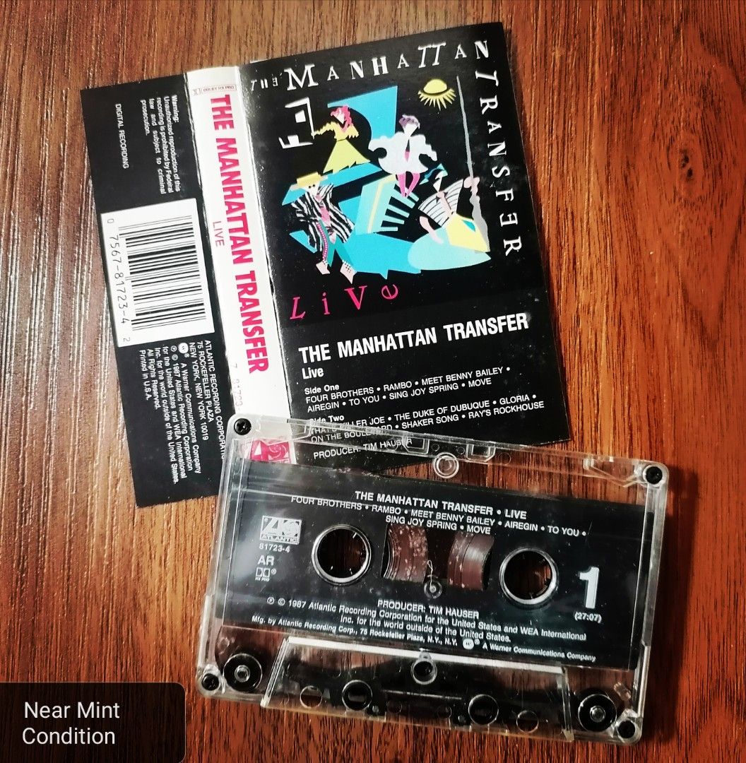 The Manhattan Transfer Live Cassette Tape Original Cassette Tapes