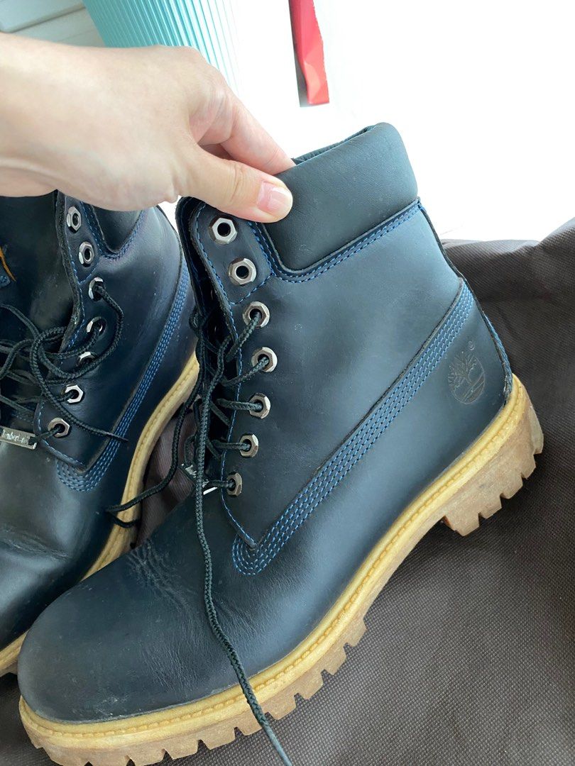 Timberland Men s 6 inch boots dark blue Men s Fashion Footwear