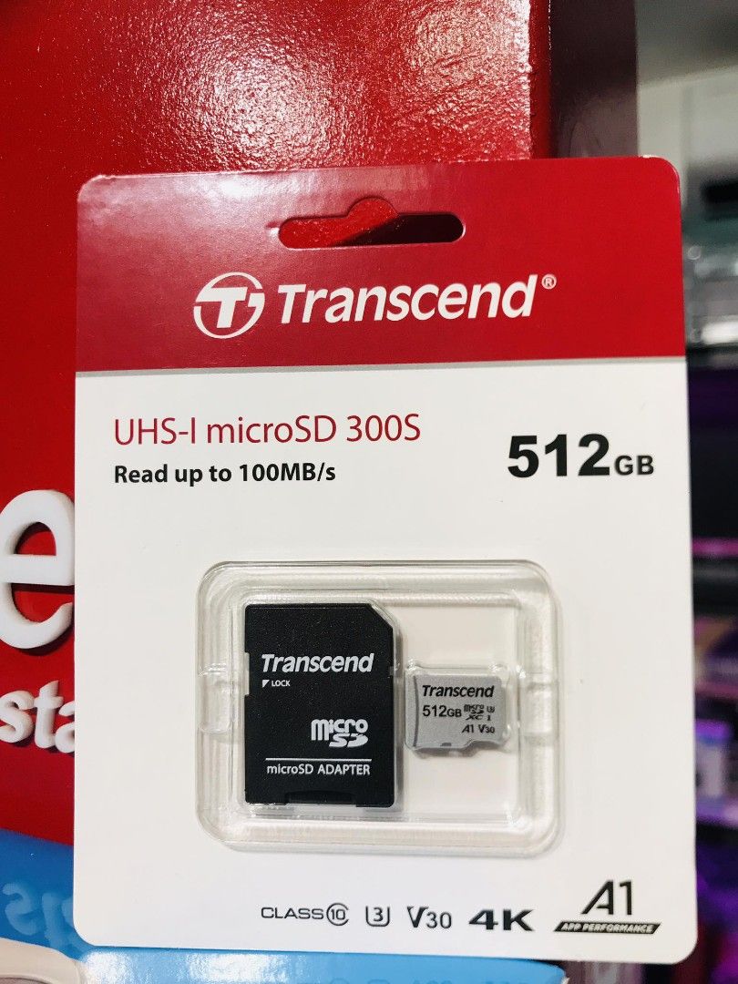 Transcend 512GB MicroSD USD300s Class10 TS512GUSD300S-A, Mobile ...