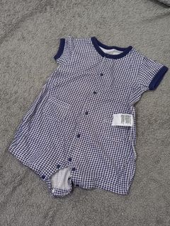 Uniqlo baby jumper plaid navy kotak kotak