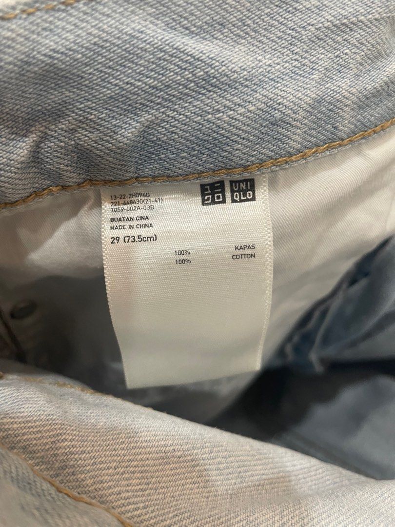 UNIQLO high rise peg top jeans on Carousell