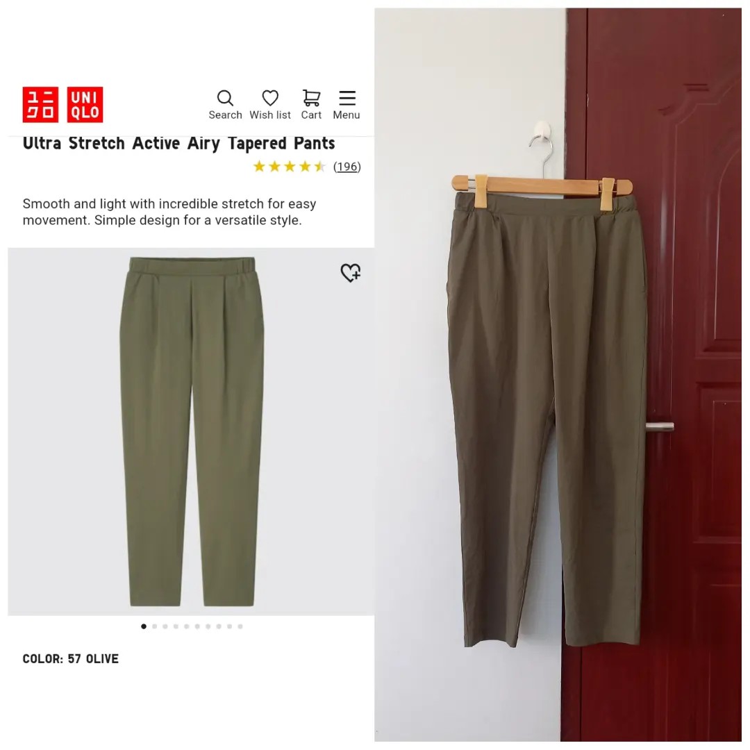 UNIQLO STRETCH ACTIVE AIRY TAPERED PANTS, Women's Fashion, Bottoms, Other  Bottoms on Carousell