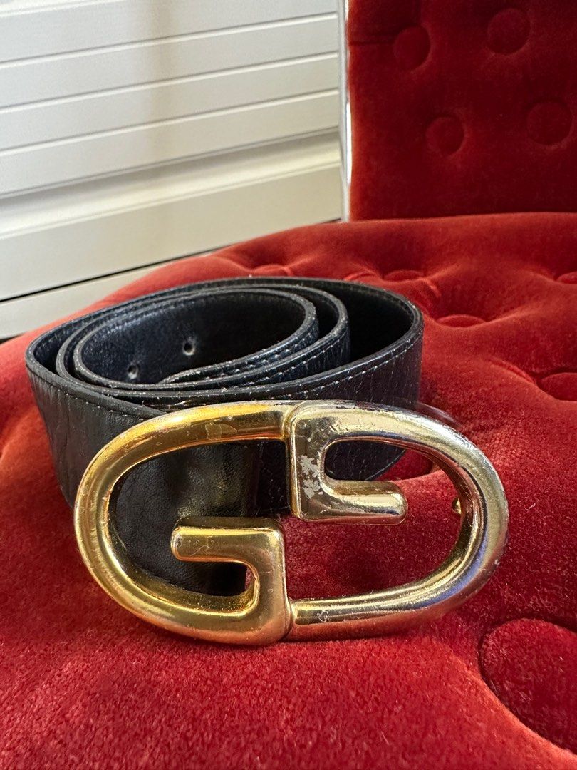 Vintage Gucci Two-tone Belt (Category: Luxury Accessories) located in Paranaque City. Submitted by missthrifttease (Listing ID 1233566489, Image 2). Description: Vintage. Gold and silver hardware combination with tarnishing. Leather shows signs of use. You may opt to color revive or change the leather but can still be used as is. Please check photos for size and flaws. Payment via bank transfer or Gcash. Shipping from Paranaque thru Grab/Lalamove