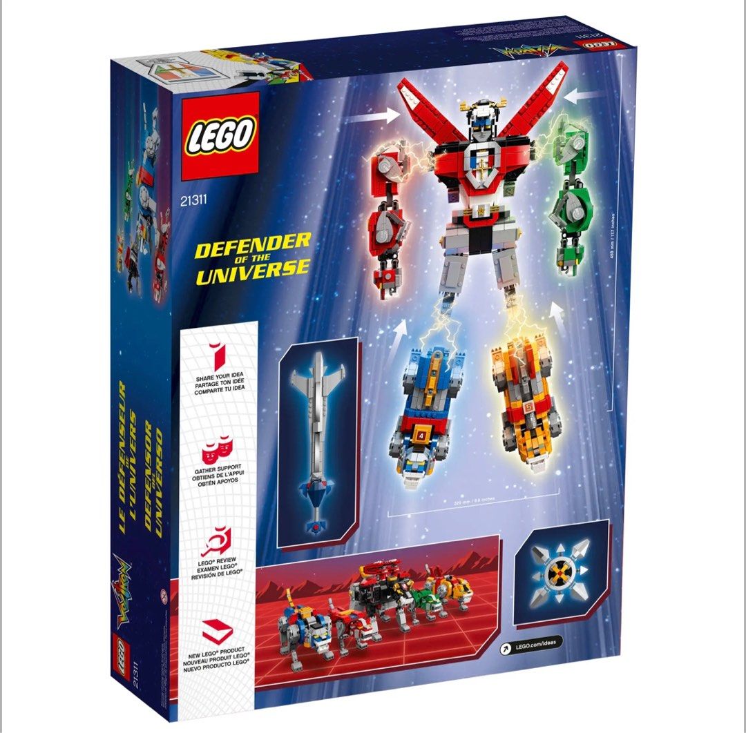 Voltron Lego 21311 (Category: Lego & Building Sets) located in Makati City. Submitted by mau_sison (Listing ID 1233663563, Image 2). Description: Build 5 posable Voltron lions and combine them all to create the Voltron super robot toy! Display or recreate scenes from the original Japanese anime TV series, Beast King GoLion, the 1980s Japanese anime Voltron TV series, and the DreamWorks Voltron: Legendary Defender series Voltron figure measures ov