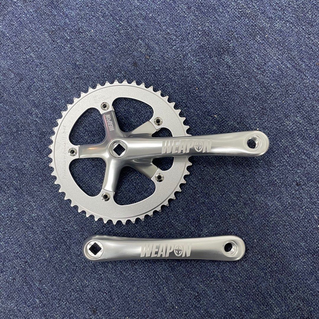 Weapon groupset weapon group set for fixie bike fixie bike single speed bike handlebar Drop bar Bull horn bar crankset silver stem