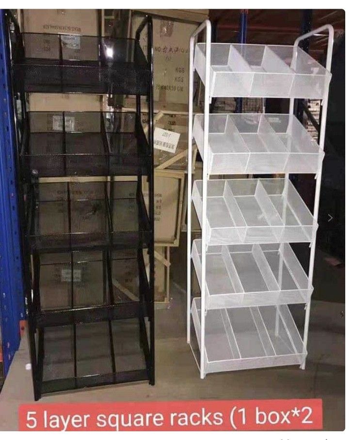Wirebasket Display Rack (Category: Storage Boxes & Baskets) located in Manila. Submitted by shelvesanddisplay (Listing ID 1233568093, Image 3). Description: Wirebasket Display Rack, 5Layers Baket: 5 Color: black Size: 60 x 50 x 147cm Shelves and Display Enterprises 1449 Pres. Quirino Ave. Paco Manila beside A Taste of Italy Landline 85625004 or 72156272 Cp# 09177268814 or 09177269749.