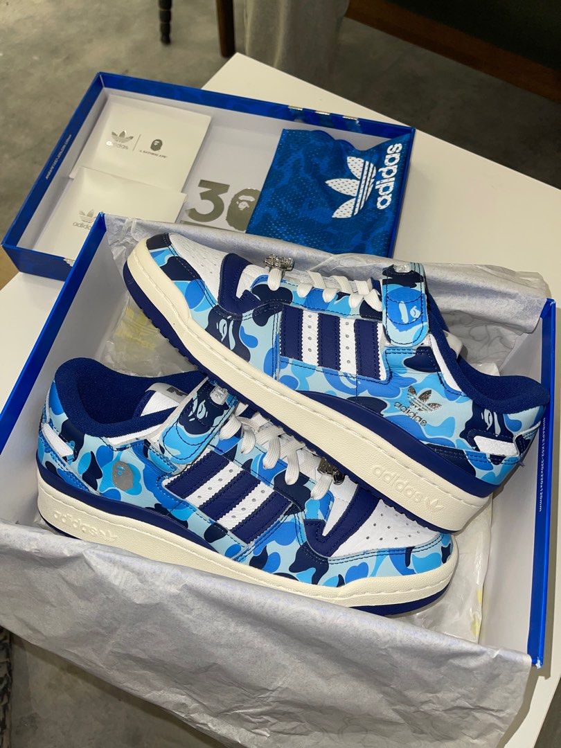 Bape Adidas Forum 84 Low 30th Anniversary Blue