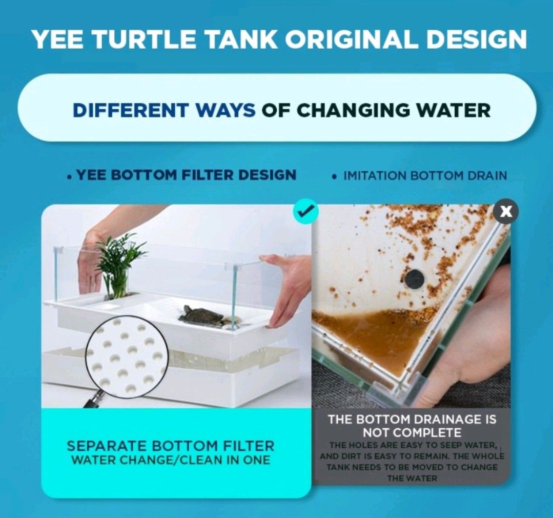 Image showcasing Ultimate Aqua Singapore YEE | Turtle Tank (Transparent Glass ...