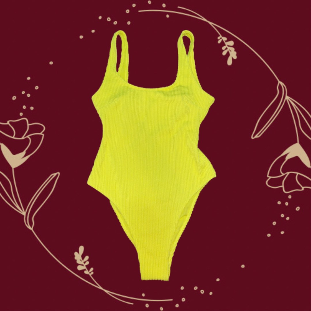 Yellow One Piece Swimsuit on Carousell