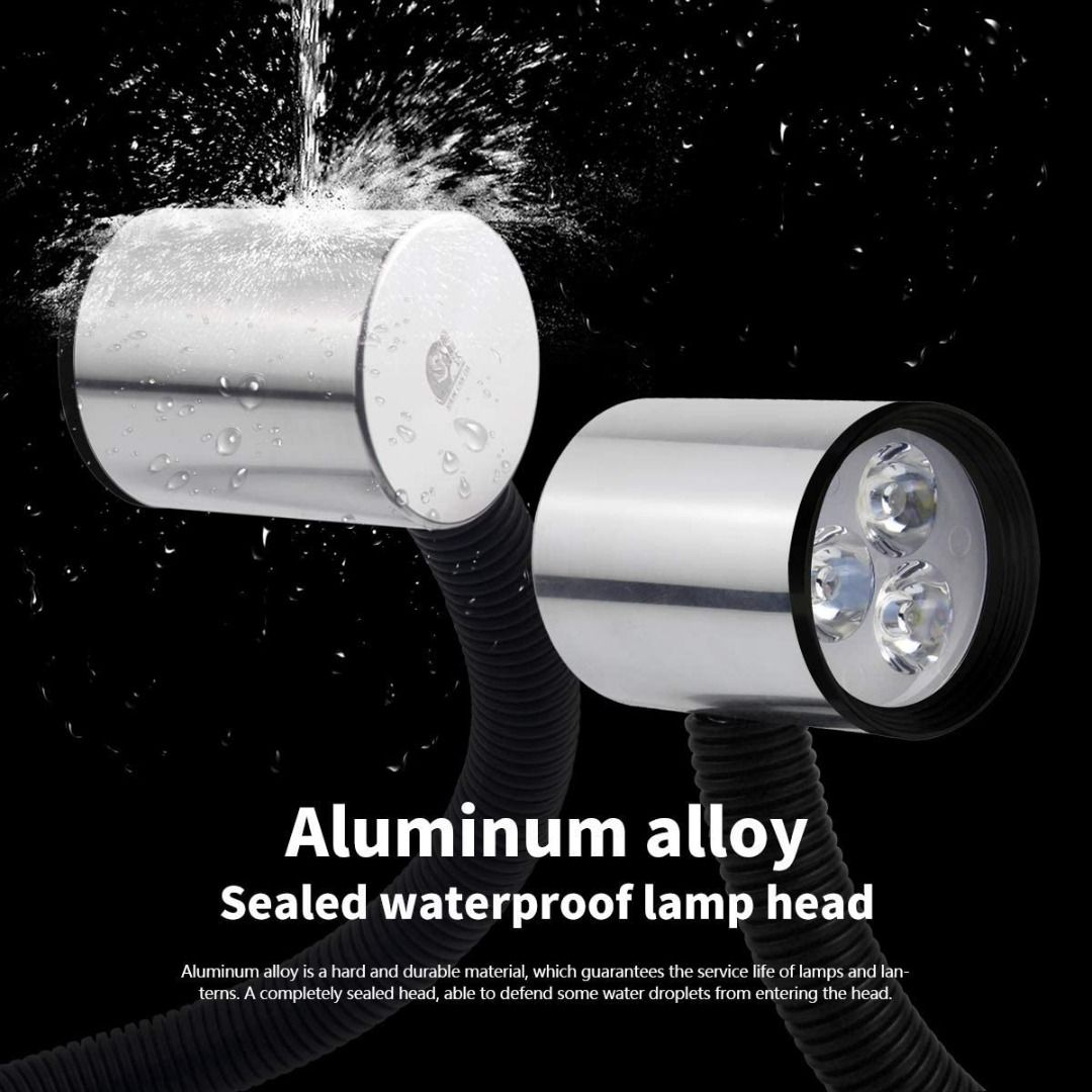 1825) LED WATERPROOF WORK LIGHT 900 LUMEN 220V FLEXIBLE 20 IN GOOSENECK