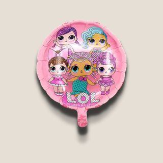 18-inch Round Shape Foil Balloon - LOL Doll - Pink