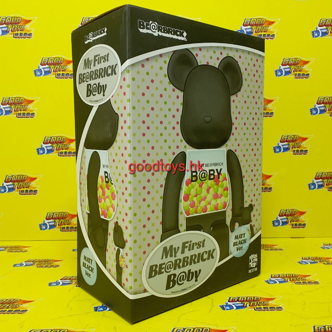 中古已開封MEDICOM TOY BEARBRICK MY FIRST BE@RBRICK B@BY MATT BLACK