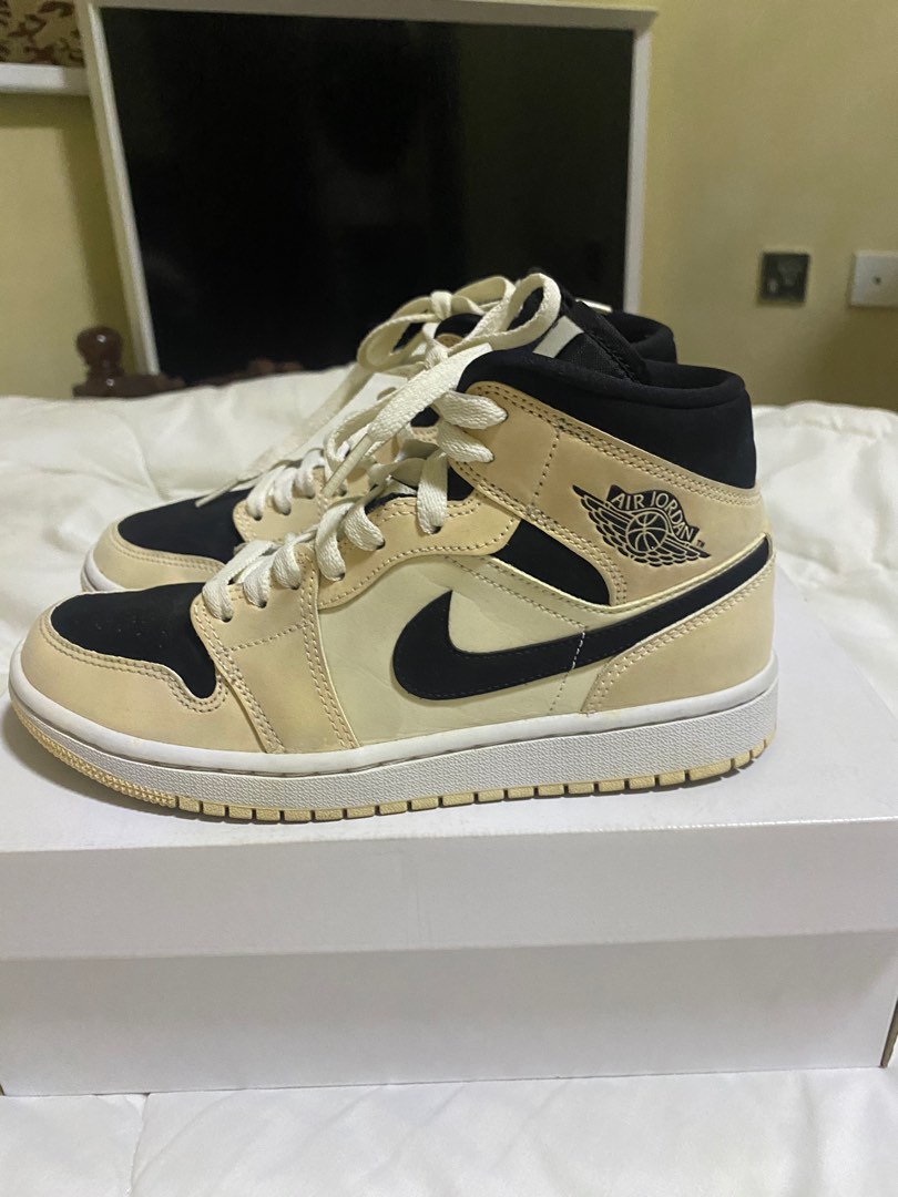 wmns air jordan 1 mid guava ice black sail