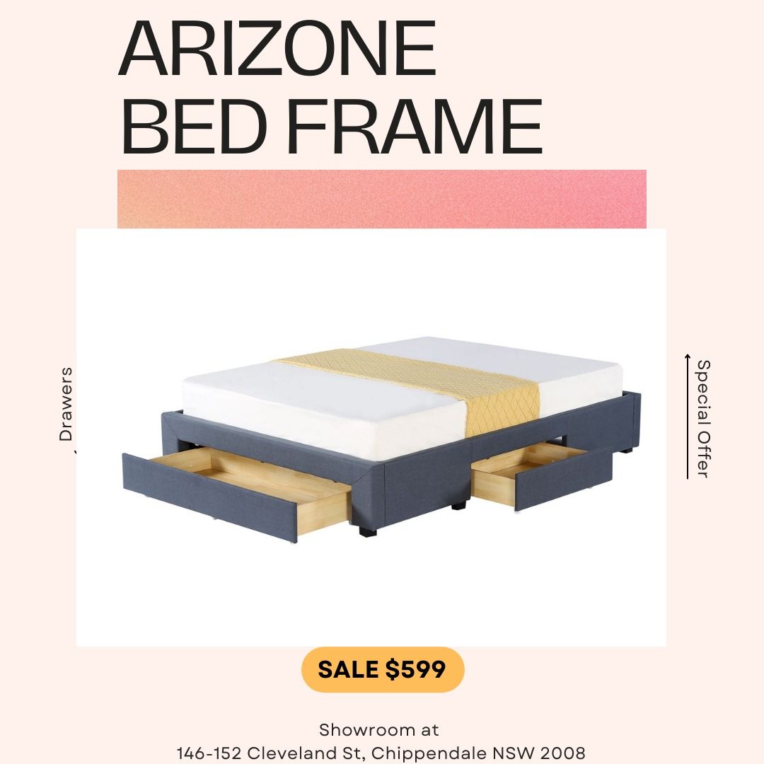 Arizone Bed Frame CLEARANCE 30 OFF !! ONLY A FEW LEFT !! BUY NOW
