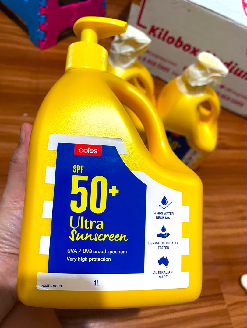 Australian coles sunscreen enhanced version isolating UV waterproof on