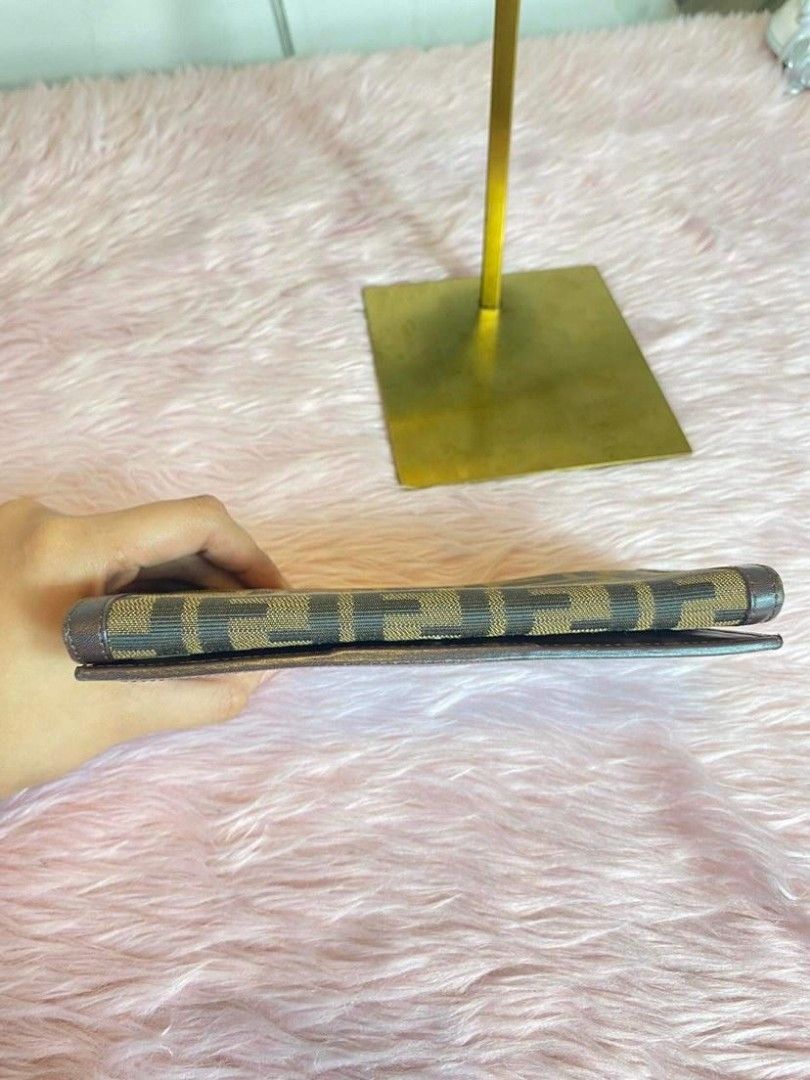 Authentic Fendi Long Wallet in Zucca (Category: Luxury Bags & Wallets) located in Manila. Submitted by bb_marykate (Listing ID 1233750496, Image 3). Description: hairline scratches on hardware (4th pic). no inclusions..