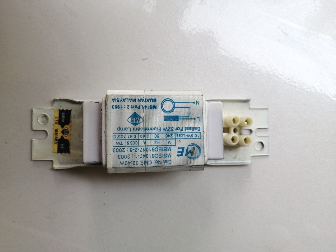 Ballast choke for fluorescent lamp, Furniture & Home Living, Lighting