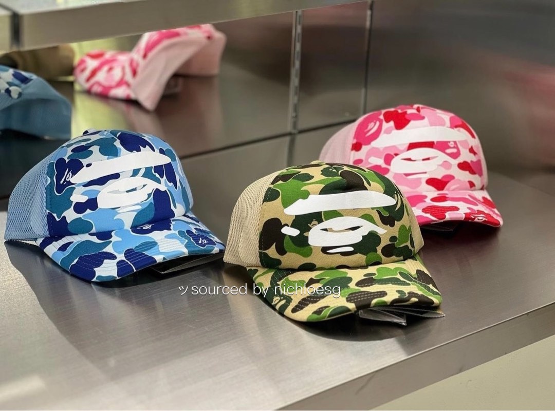 BAPE ABC CAMO APE FACE MESH CAP, Men's Fashion, Watches