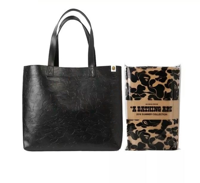 Bape leather tote bag 2025