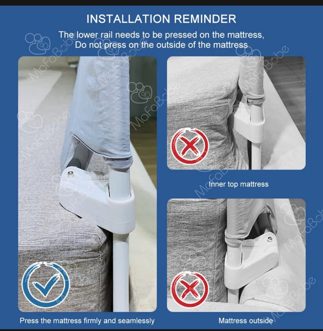 Bed Side Safety Barrier Bed Fence Rail Guard Bed Gate Baby Pagar Katil