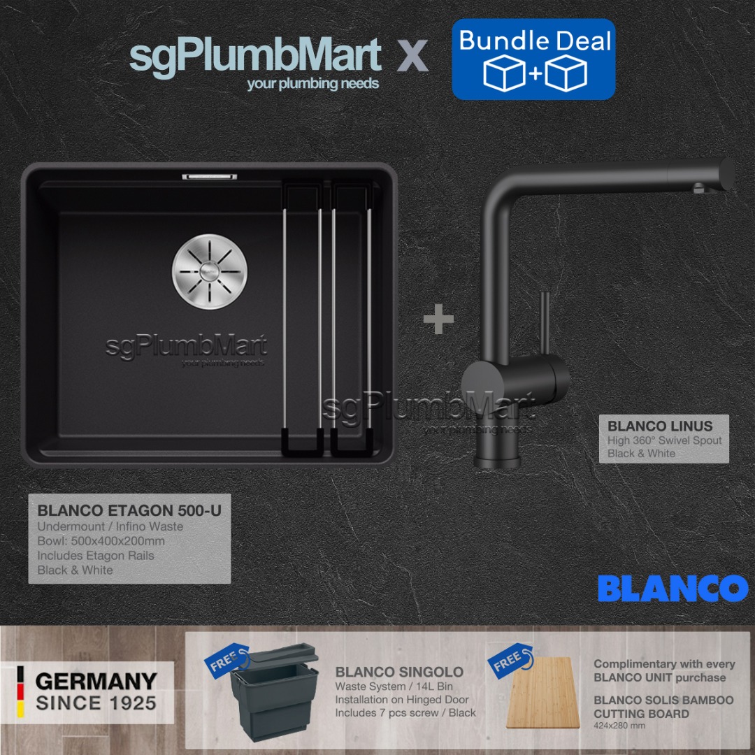 Blanco Bundle Blanco Etagon 500 U Stainless Steel Kitchen Sink