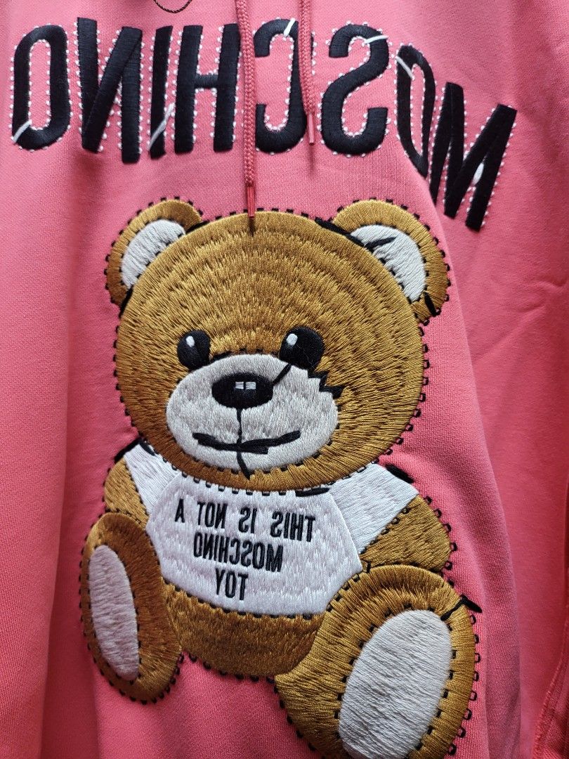 Moschino pink hoodie clearance