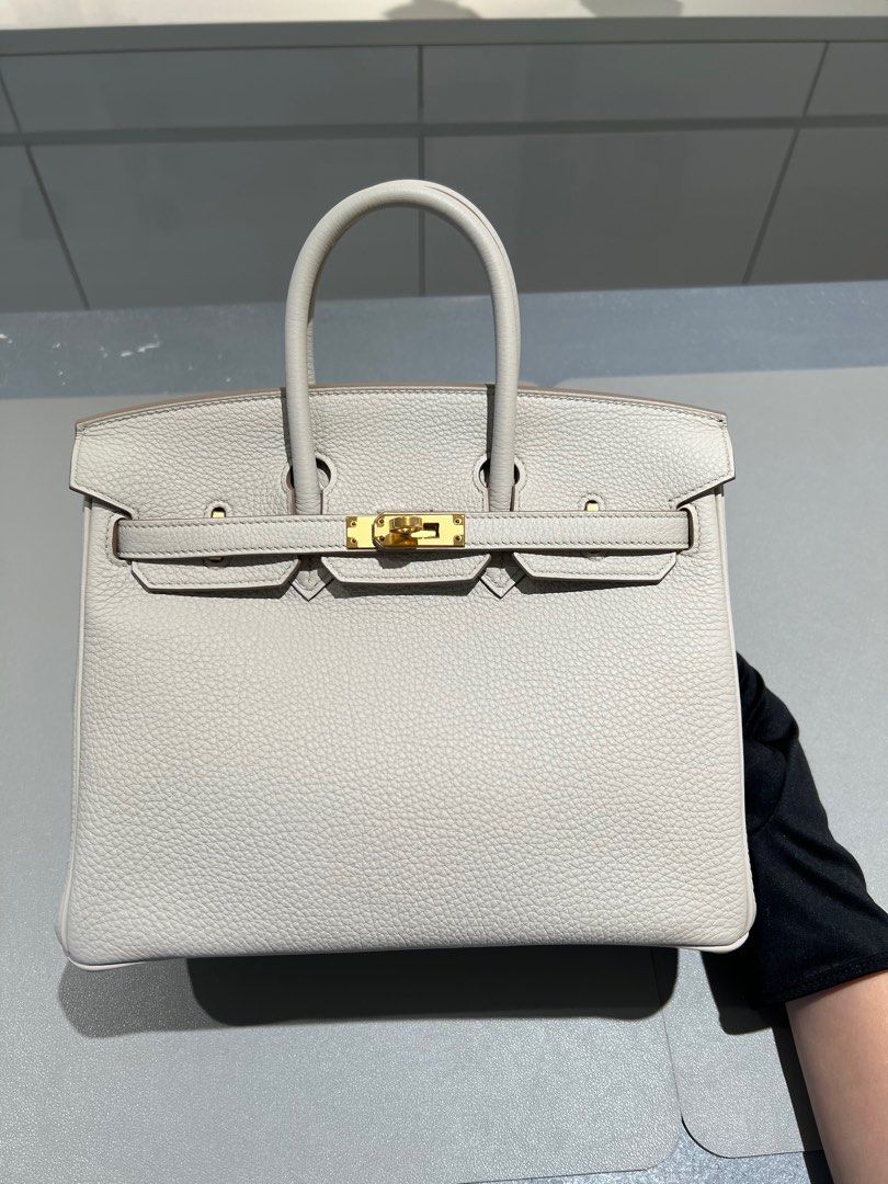 Ginza Xiaoma - Beton Birkin 30 in Togo leather with Silver