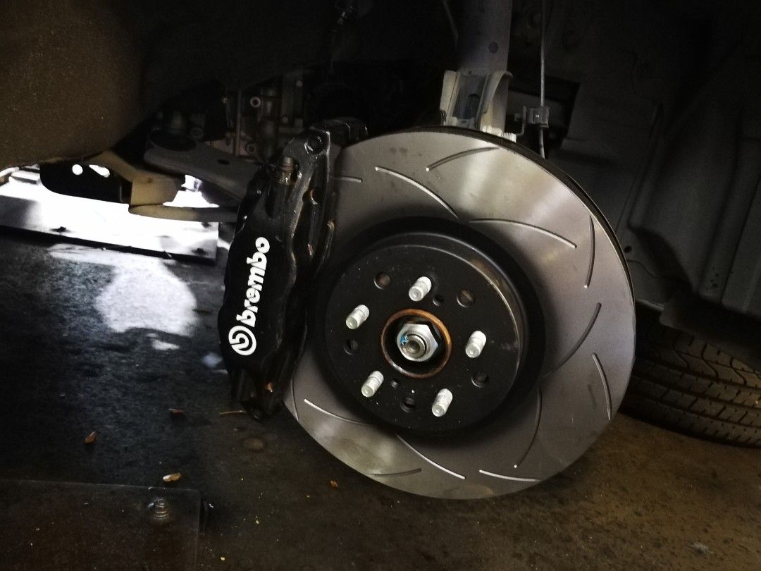 Brembo big brake kit front 4 pots, rear 2 pots for subaru forester, impreza, wrx, sti