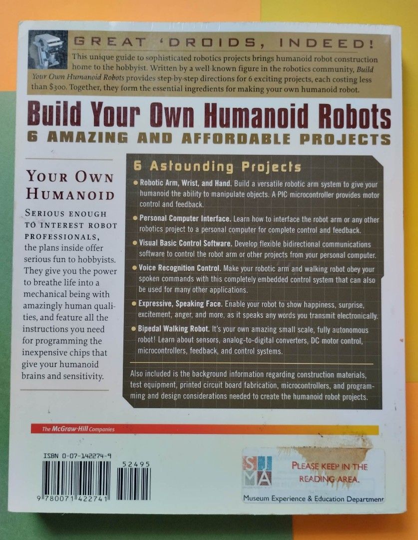Build Your Own Humanoid Robots By Karl Williams on Carousell