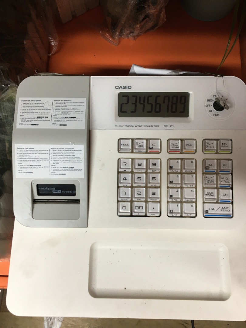 Casio Cash Register SEG1, Computers & Tech, Office & Business