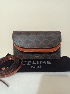 Shop CELINE Triomphe Canvas 2020-21FW Business Card Holder In