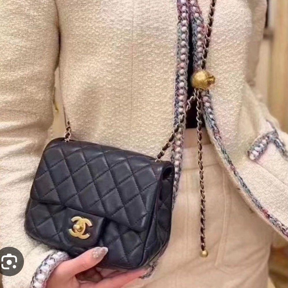 Chanel Mini Flap Bag Pearl Crush, Women's Fashion, Bags & Wallets