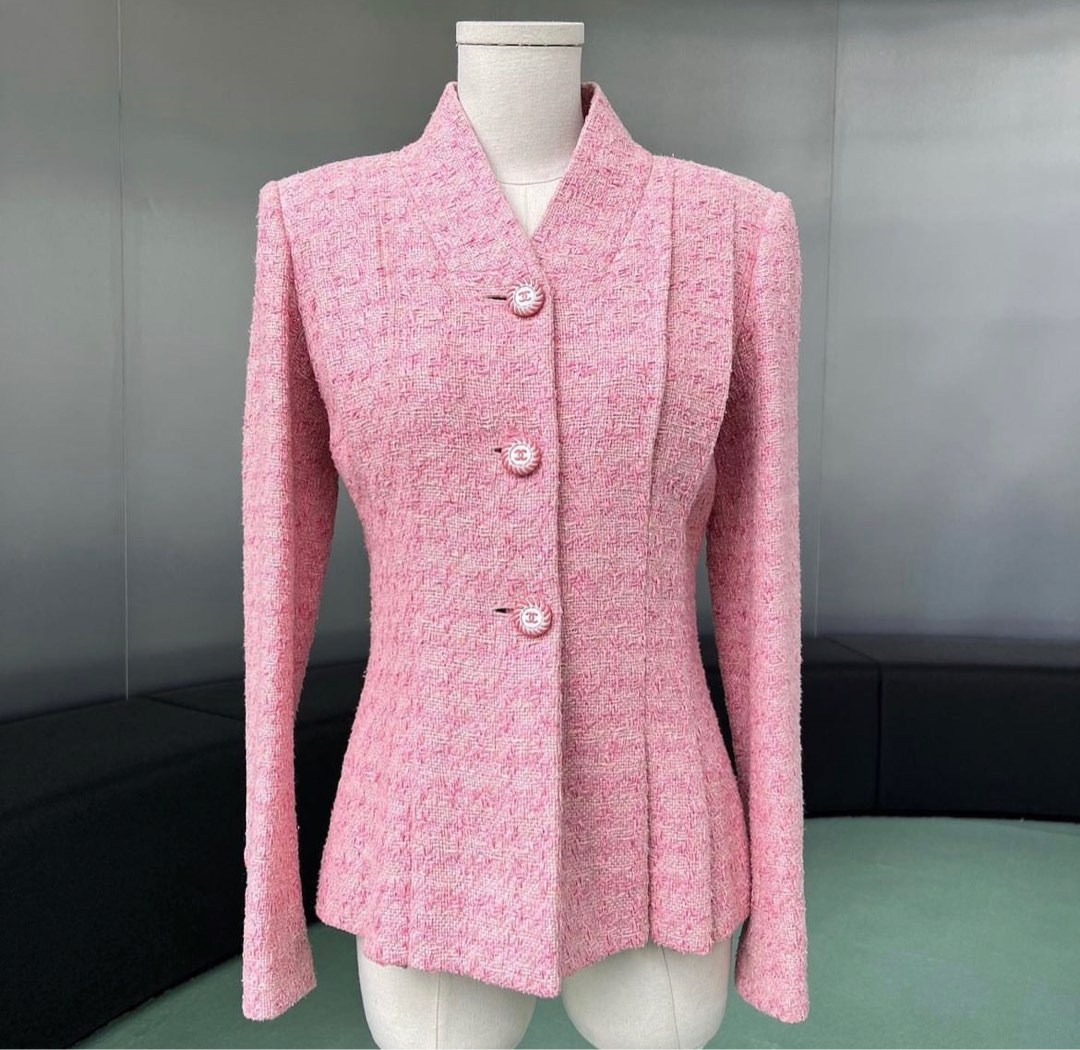Chanel Coat Womens Spring and Autumn 2023 New Short Korean Style Short  SlimFit Tweed College Style Jacket  Lazada PH