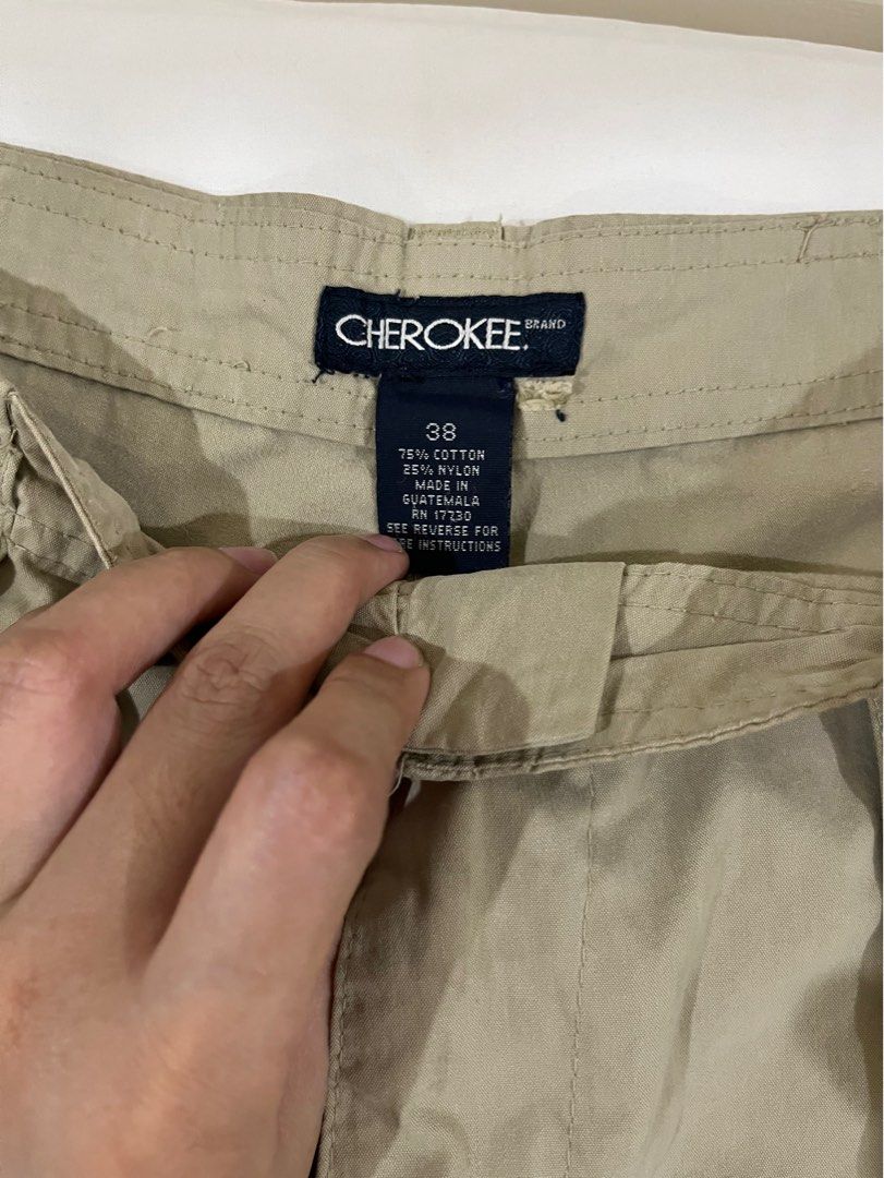 Cherokee Khaki Cargo Shorts W38 Men s Fashion Bottoms Shorts on Carousell