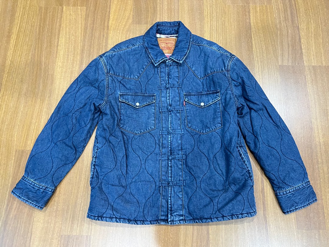 CLOT Levi's Padded Denim Western Shirt, Men's Fashion, Coats