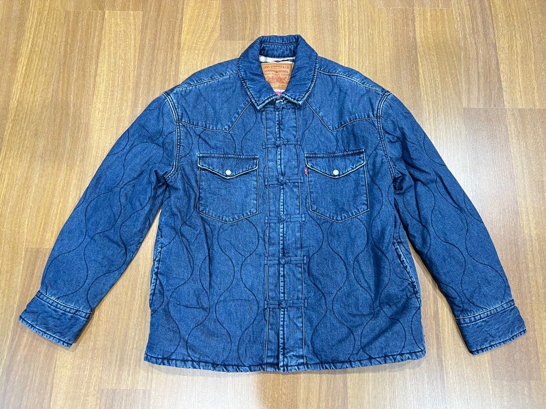 CLOT Levi's Padded Denim Western Shirt, Men's Fashion, Coats