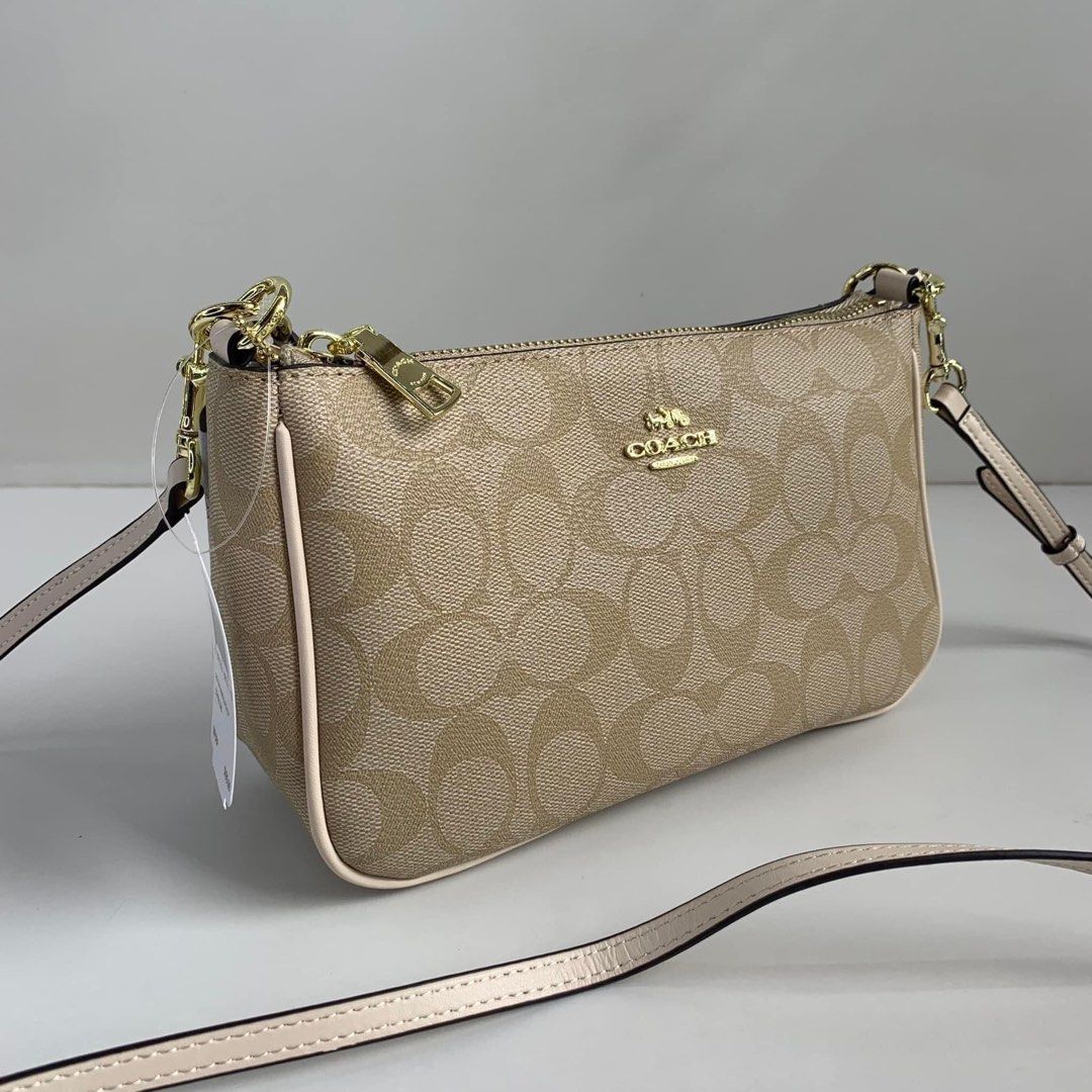 Coach Messico Top Handle Pouch in Signature (white), Women's Fashion ...