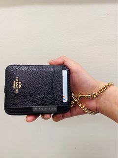 COACH Zip Card Case with Chain 🇺🇸🇨🇦