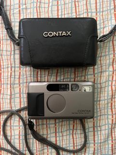Contax T2 and Original Leather Case 35mm film camera