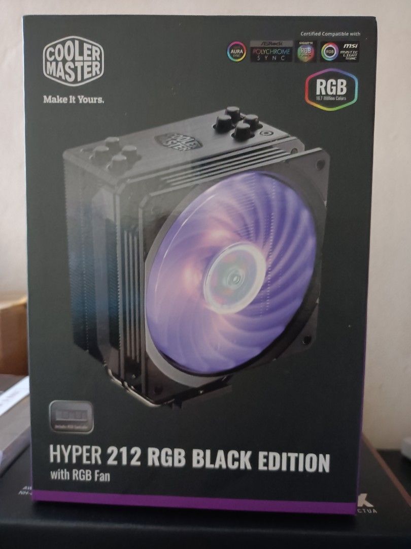 Cooler Master Hyper 212 Black Edition RGB, Computers & Tech, Parts ...