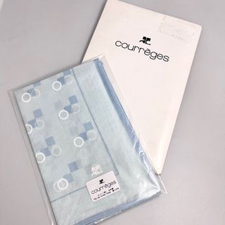 Courrèges Paris - Designer Pastel Blue Geometric Pattern Print Bandana Handkerchief ❤️ (SRP around: $40/Php2,200+)