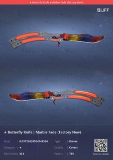 CSGO Tier2 butterfly knife Max red tip FN
