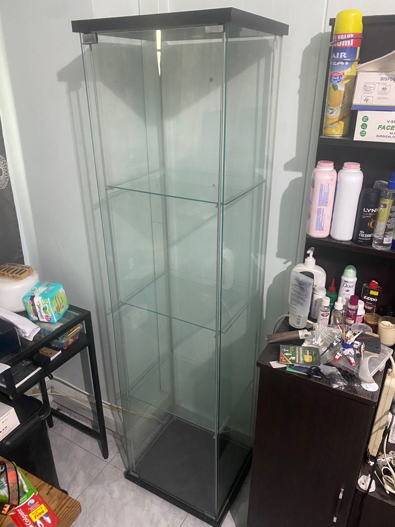 detolf glass display Furniture & Home Living, Furniture