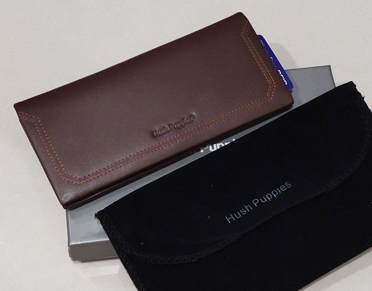 Dompet Panjang Pria Hush Puppies Original Landon Long Wallet Brown Worry  Free RFID