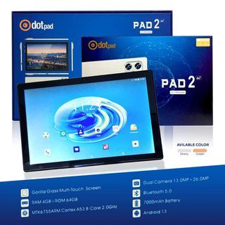 Dotpad PAD 2 10.1" inch Andriod Tablet 4GB RAM + 64GB ROAM 4G 7000mAh Battery Gorilla Glass