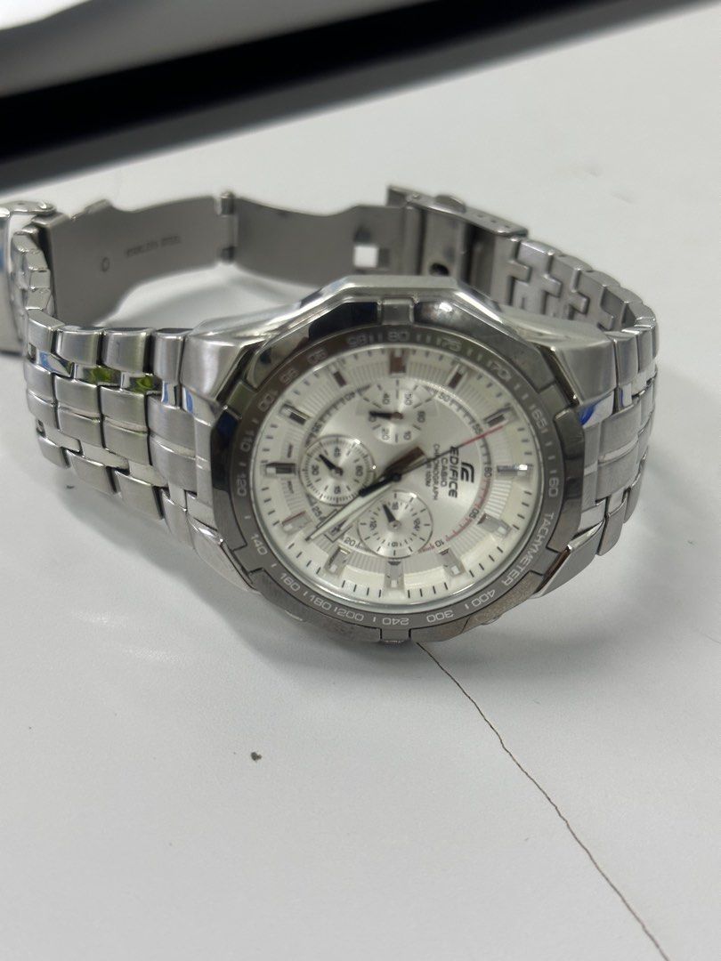 Casio edifice chronograph top silver stainless steel bracelet