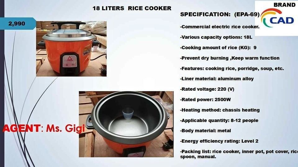 EPA-69 18L COMMERCIAL RICE COOKER on Carousell